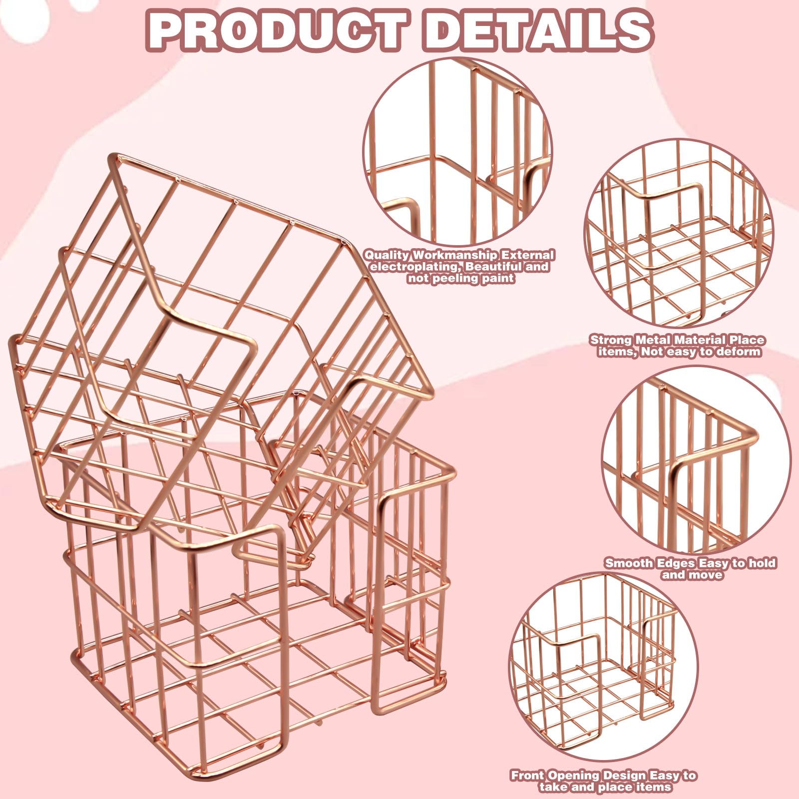 Amazon | 付箋ホルダー、ローズゴールドポストノートホルダー